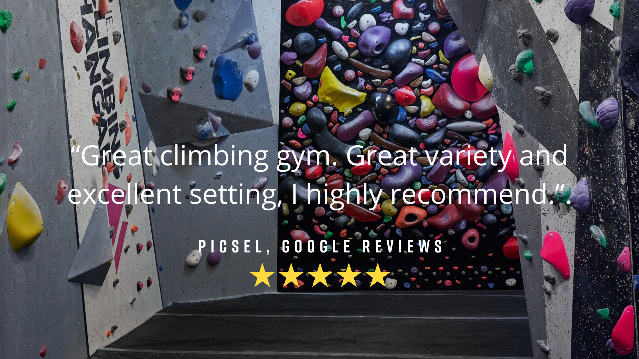 A 5* Google review of The Climbing Hangar